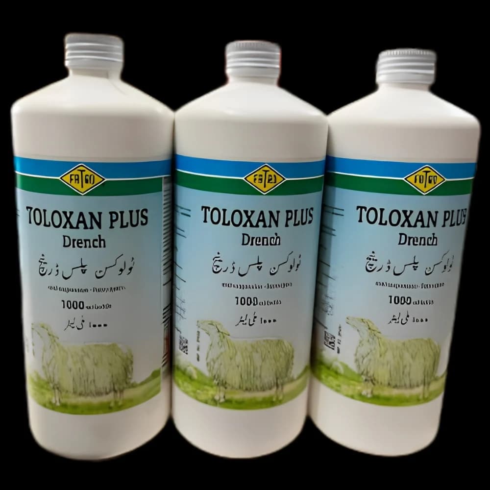 TOLOXAN PLUS 1 litre oral anthelmintic suspension bottles